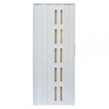 Drzwi harmonijkowe 005S-80-014 biały mat 80 cm