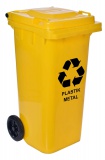 Pojemnik na odpady 120L kosz żółty
