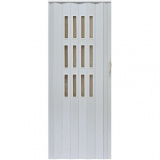 Drzwi harmonijkowe 001S-80-49 biały dąb mat 80 cm