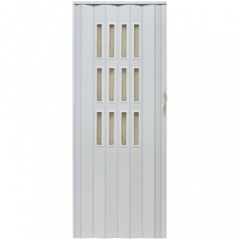 Drzwi harmonijkowe 001S-80-014 biały mat 80 cm