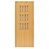 Drzwi harmonijkowe 001S-80-271 jasny dąb mat 80 cm