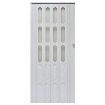 Drzwi harmonijkowe 007-86-014W biały dąb mat 86 cm