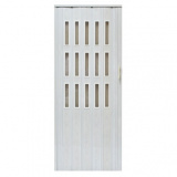 Drzwi harmonijkowe 008S-80-014W biały dąb mat 80 cm
