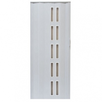 Drzwi harmonijkowe 005S-100-49 biały dąb mat 100 cm