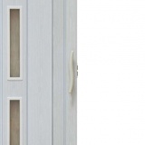 Drzwi harmonijkowe 001S-90-49 biały dąb mat 90 cm
